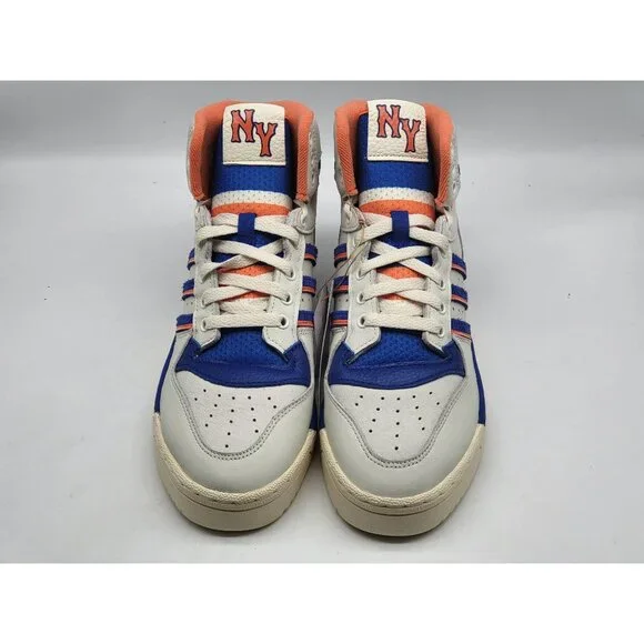 Adidas Attitude Hi NY New York Knicks Mens Basketball Shoes White Size 7  ID2205